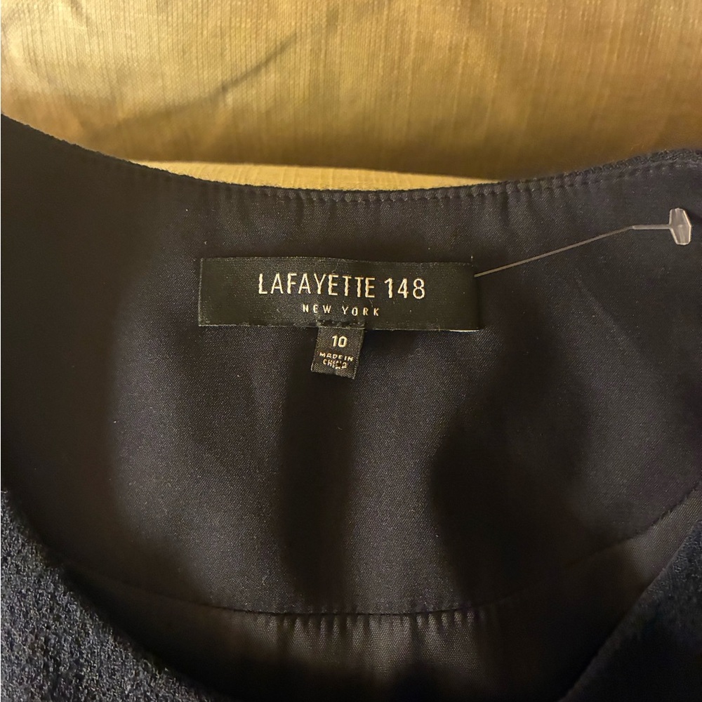 Lafayette 148 New York Elegant Navy Dress